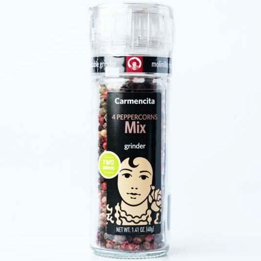 Carmencita 4 Peppercorns Mix in Grinder at zucchini