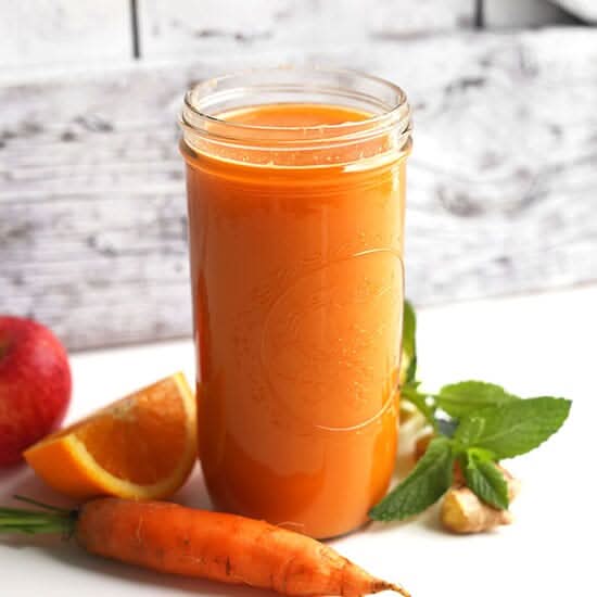 Carrot Apple Orange Lemon Ginger Juice Lakewood Organic Carrot