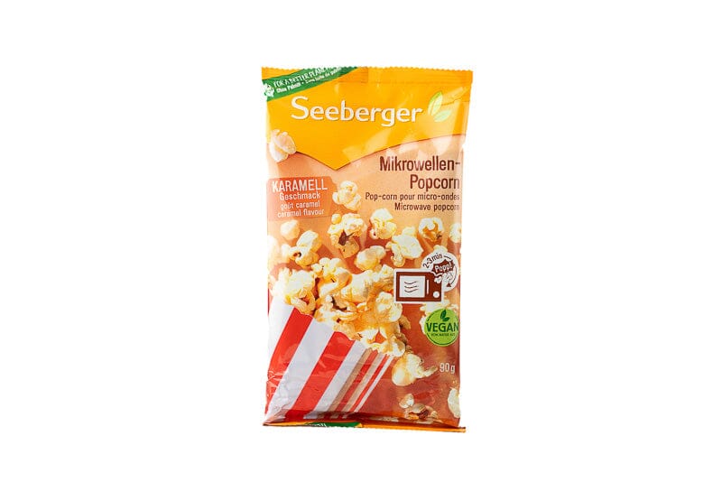 Seeberger Caramel-Flavored Microwave Popcorn 90g