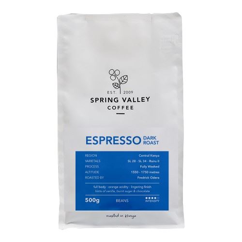 Spring Valley Dark Roast (beans) Coffee - Espresso. at zucchini