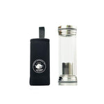 Muthaiga Tea Company Glass tumbler with tea infuser at zucchini