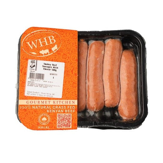 The Well Hung Butcher Smokey Beef Sausages with Cheese 500g