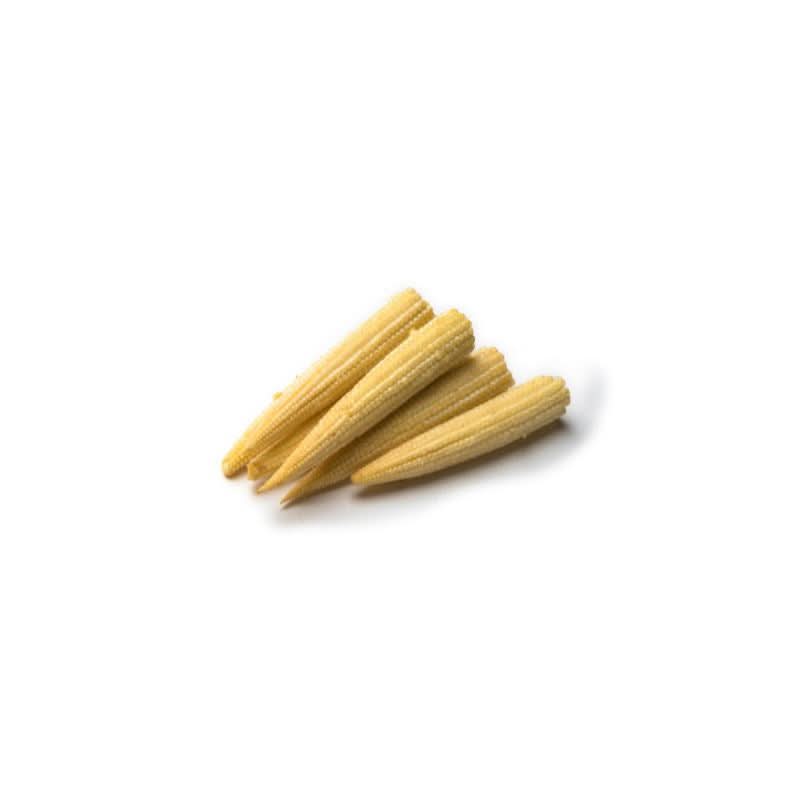 Baby corn packed at zucchini