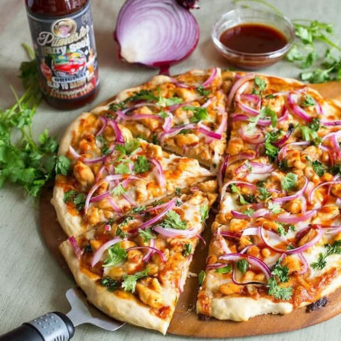 Zucchini Deli BBQ Chicken Pizza
