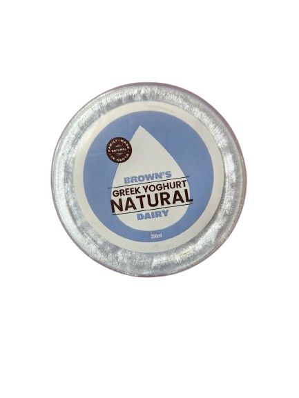 Browns  Greek Natural Yoghurt - 250ml