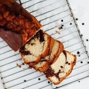 Tiramisu Marble Tea Loaf (Slice) at zucchini