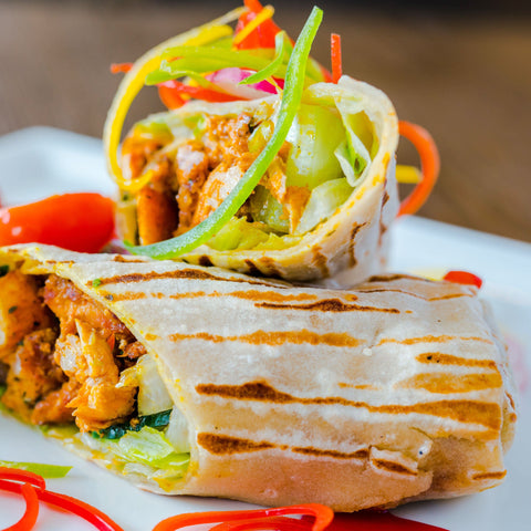 Chicken tikka wrap at zucchini