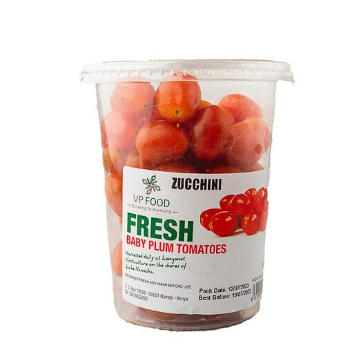 VP Food Zucchini Fresh Baby Plum Tomatoes (Packed)