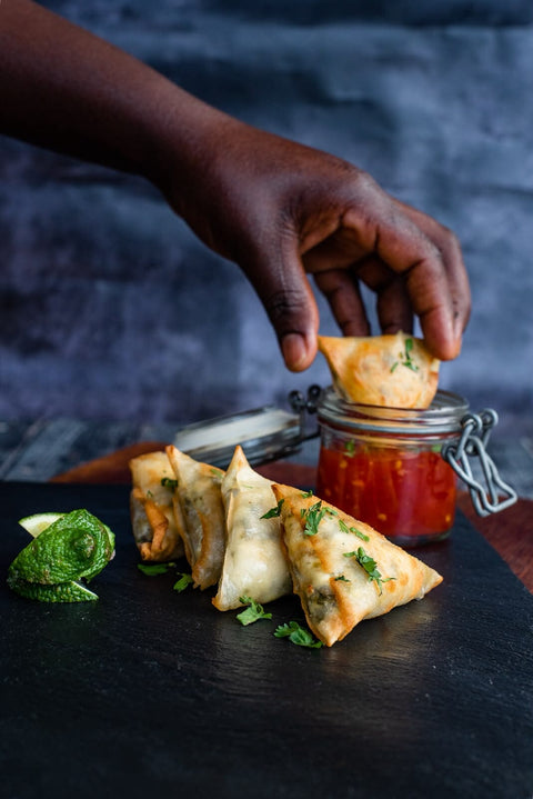 The Food Fairy Mini Feta & Coriander Samosas (8 Pcs)