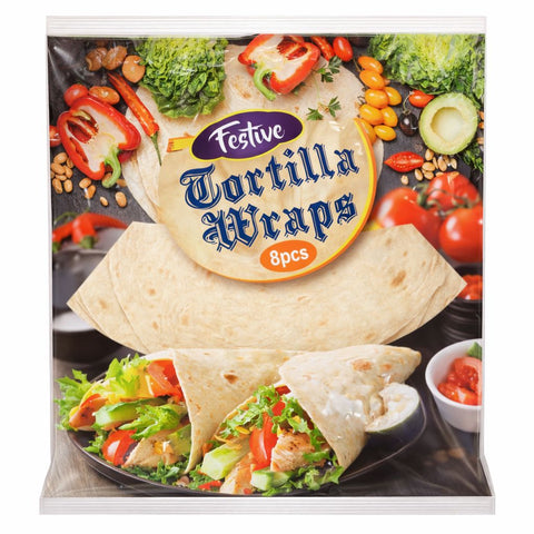 Festive Tortilla Wraps 10 Inch - 8 Pieces
