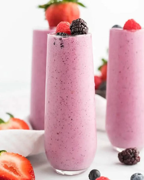 Mixed berry milkshake at zucchini
