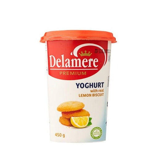 Delamere Yoghurt with Real Lemon Biscuit.
