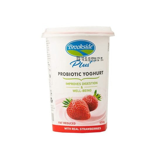 Brookside Plus Probiotic Yoghurt with Real Strawberries.