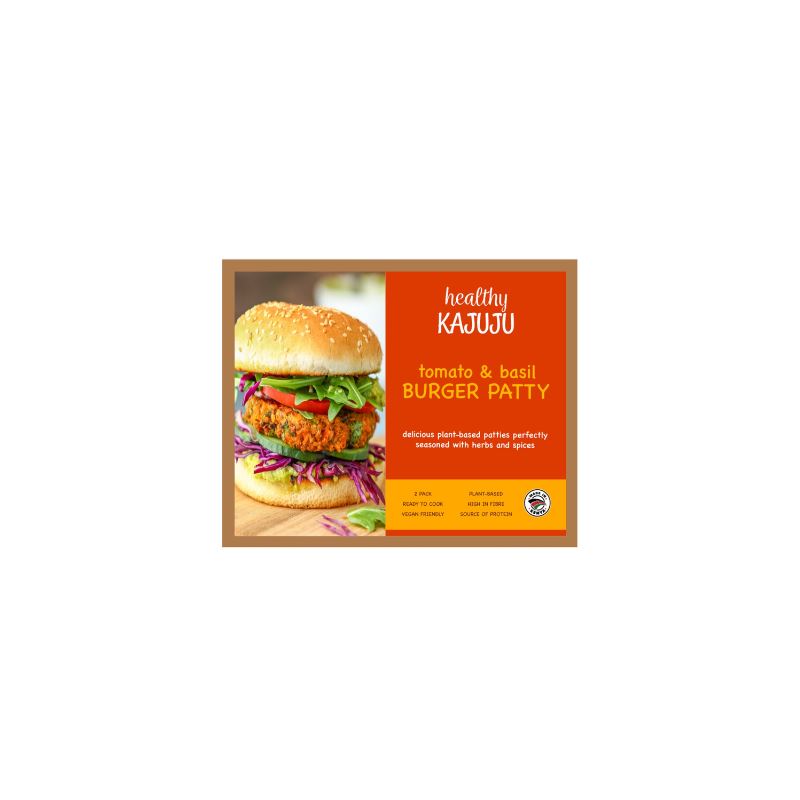 Healthy Kajuju Tomato & Basil Burger Patty at zucchini